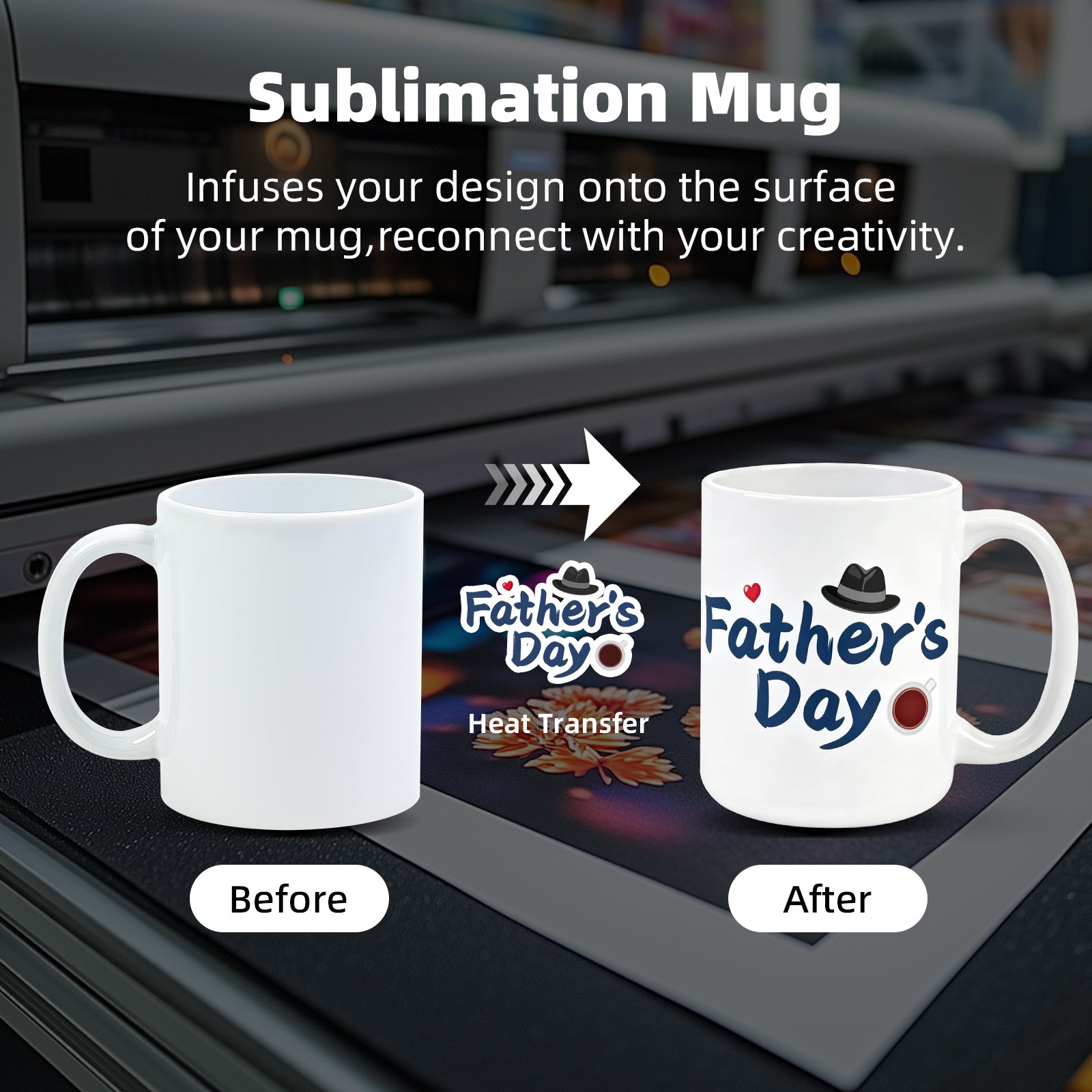 11oz Sublimation Mug — Case of 108 (Pallet)