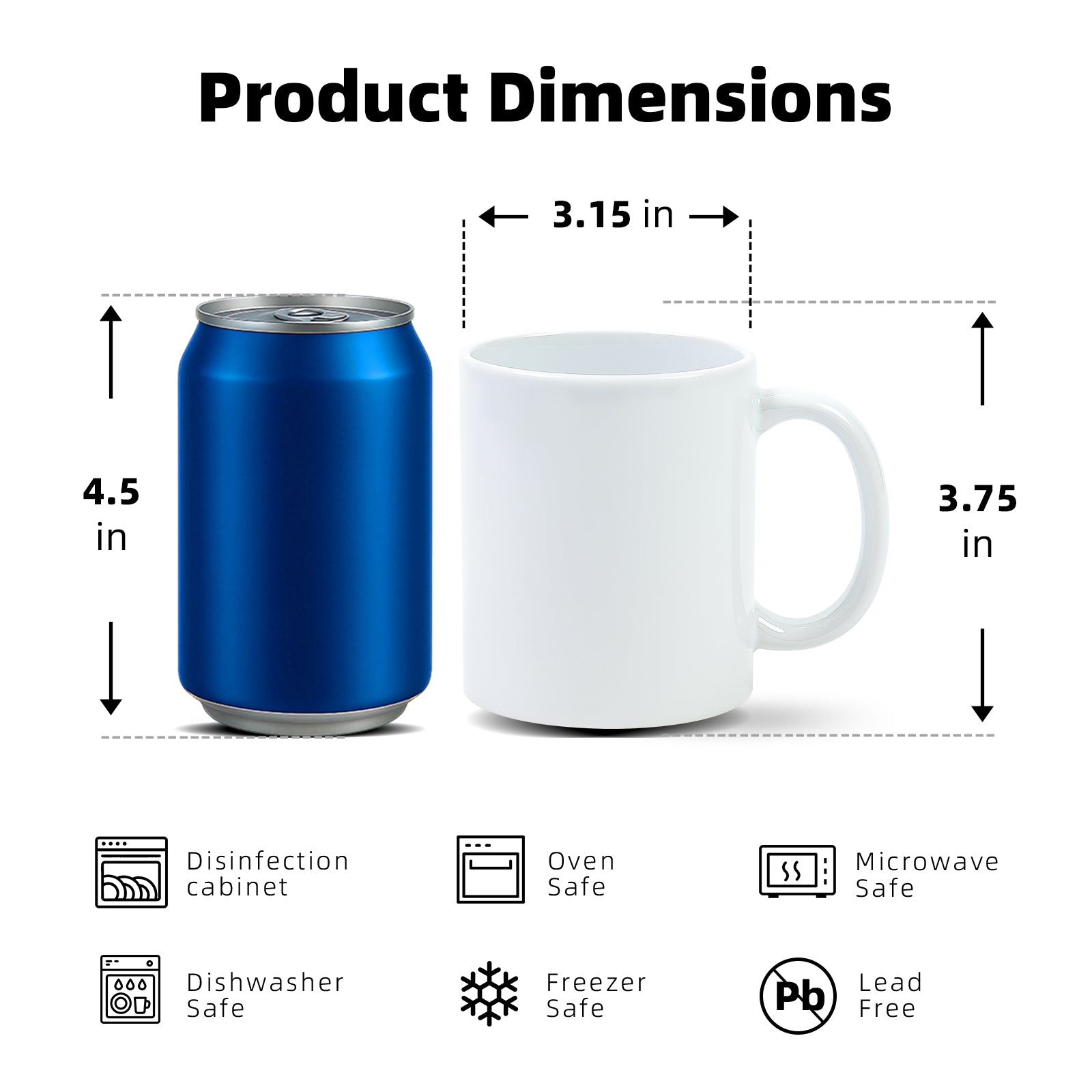 11oz Sublimation Mug — Case of 12