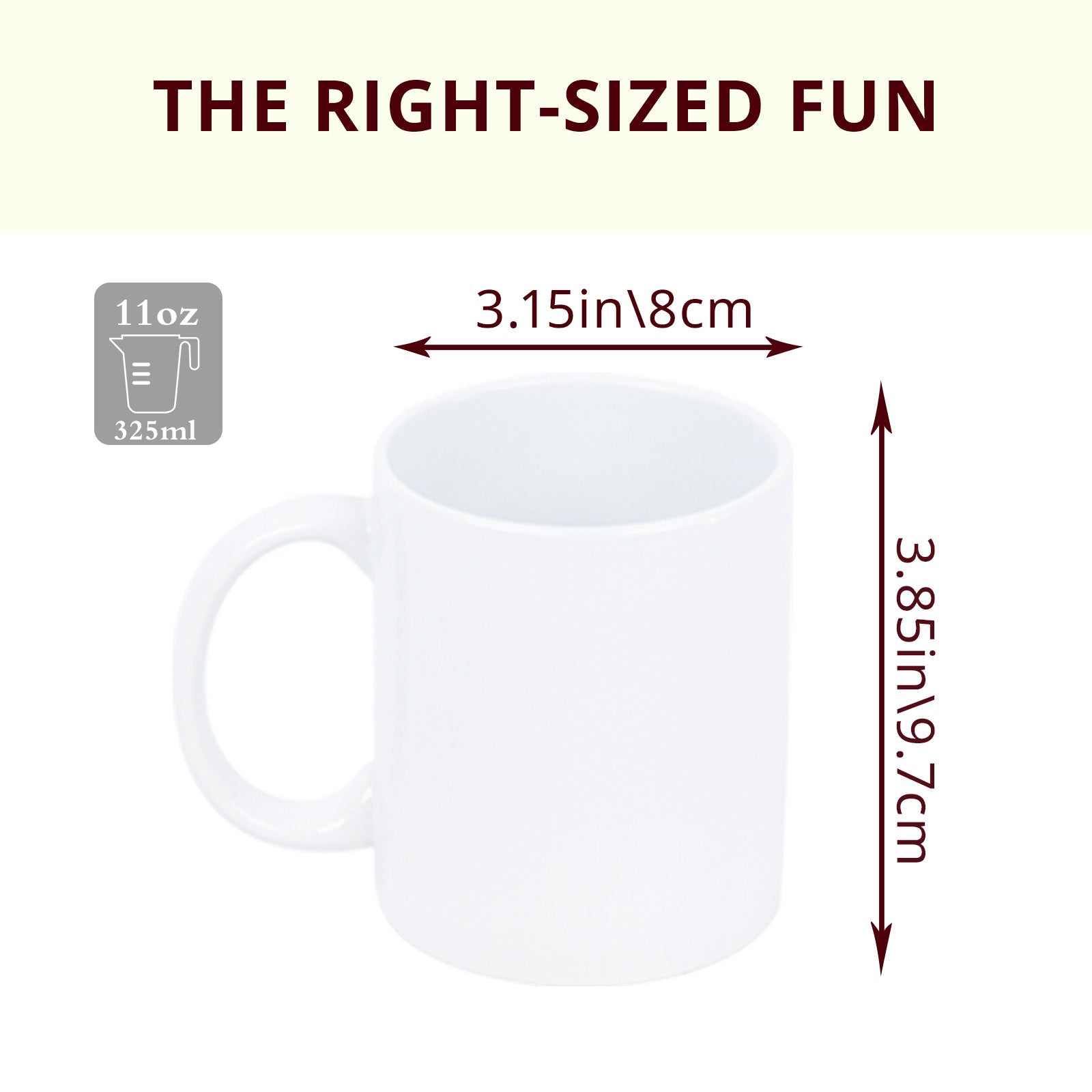 11oz Sublimation Mug — Case of 24