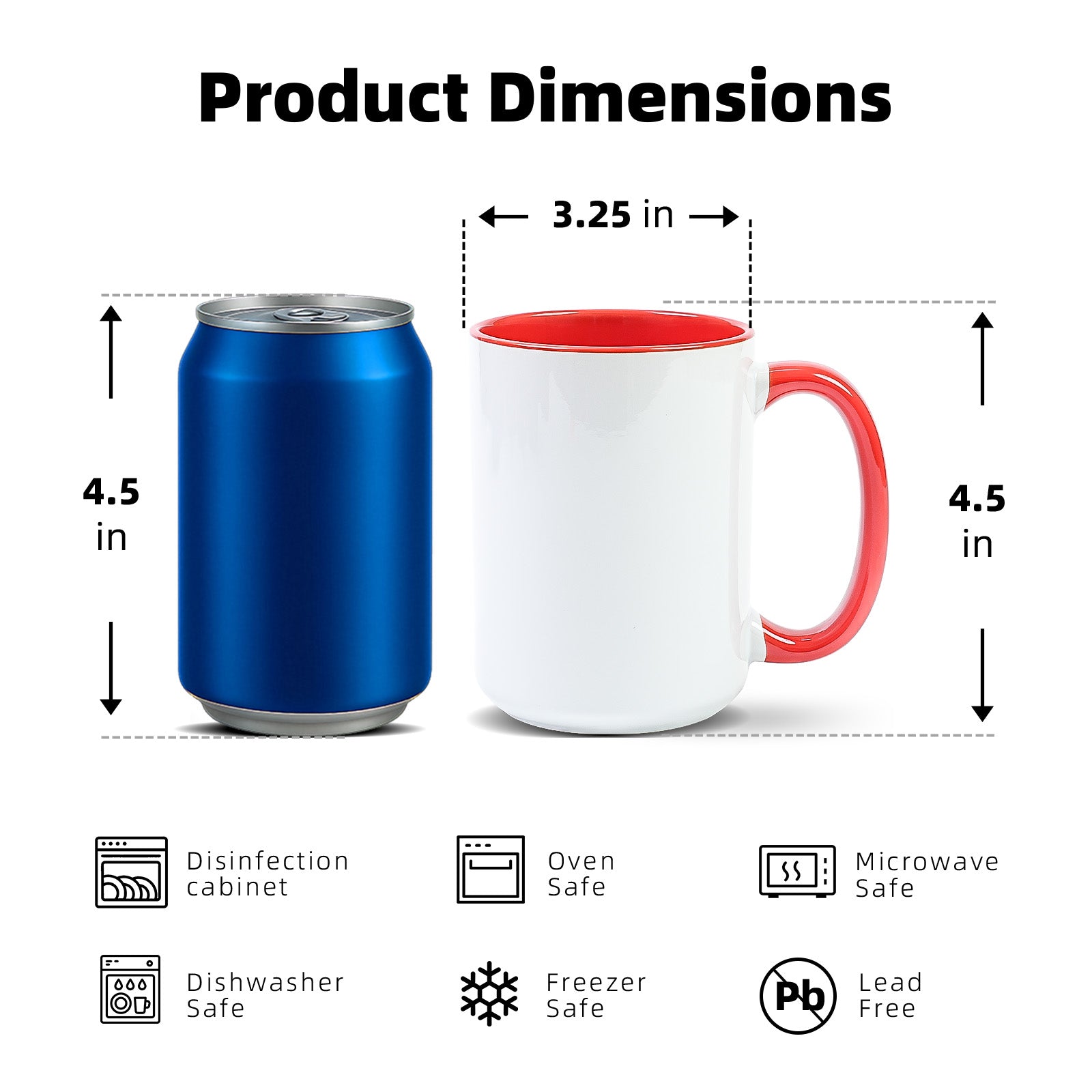 15oz Sublimation Mug — Case of 12