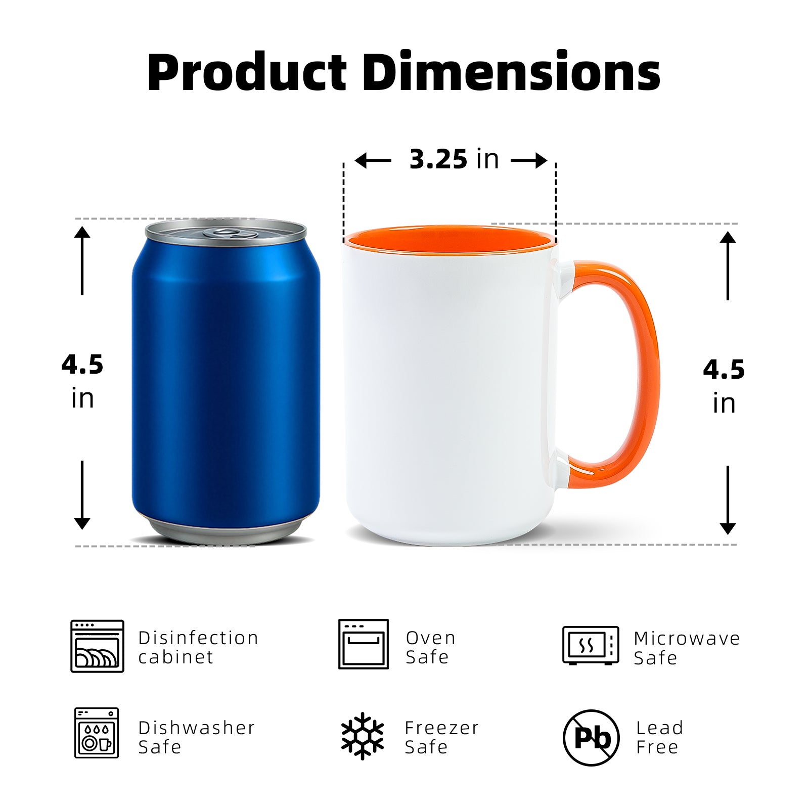 15oz Sublimation Mug — Case of 12