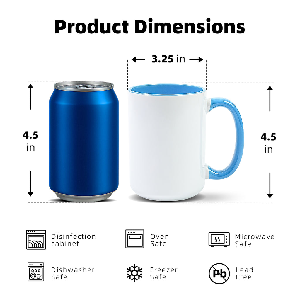 15oz Sublimation Mug — Case of 12