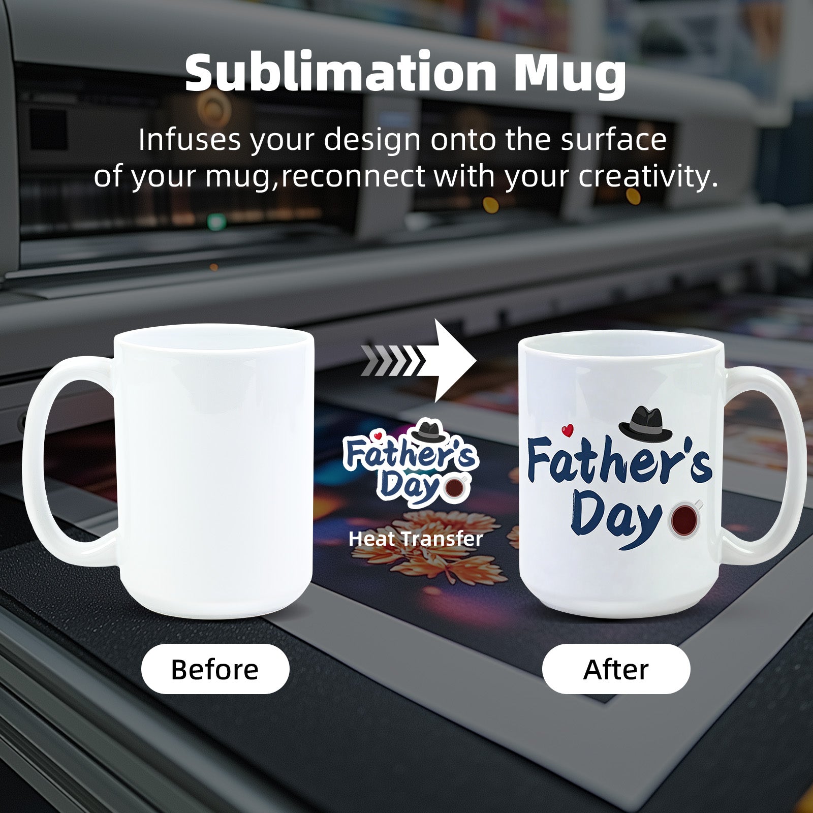 15oz Sublimation Mug — Case of 12