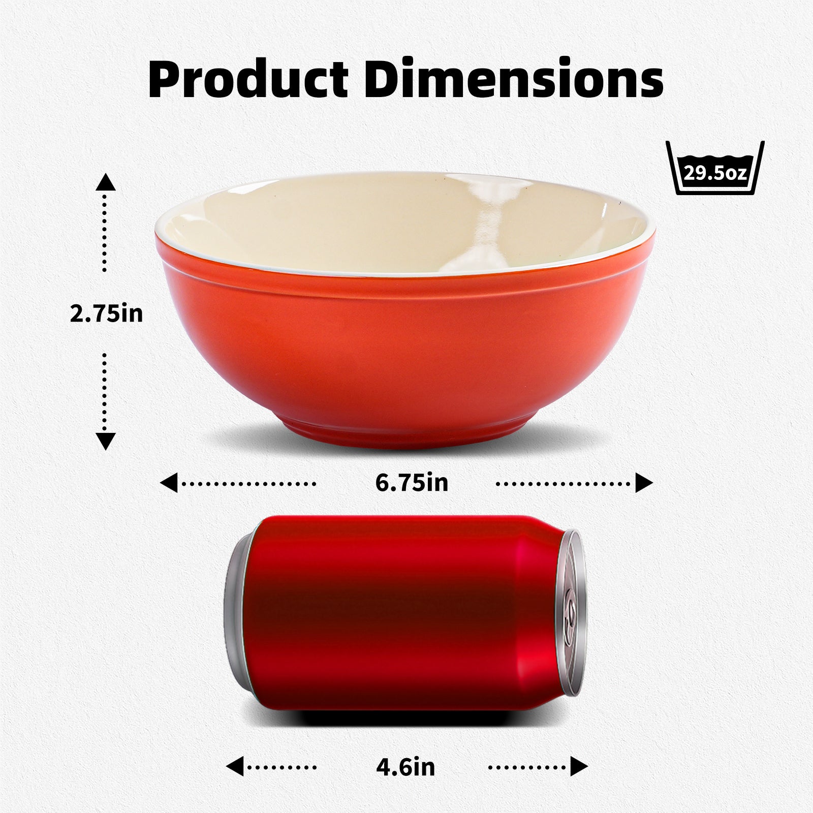 Cereal Bowl — Set of 6, 29oz
