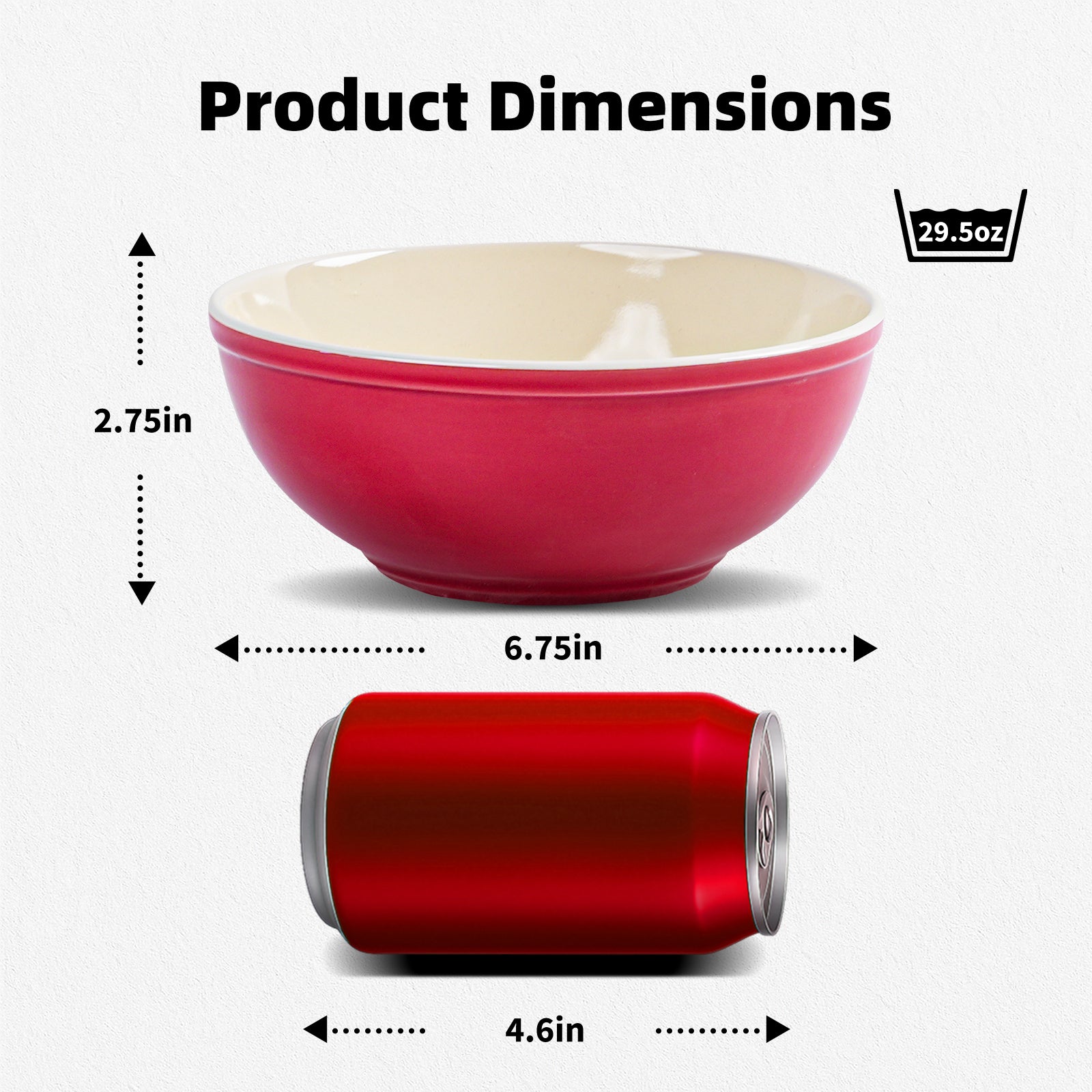 Cereal Bowl — Set of 6, 29oz