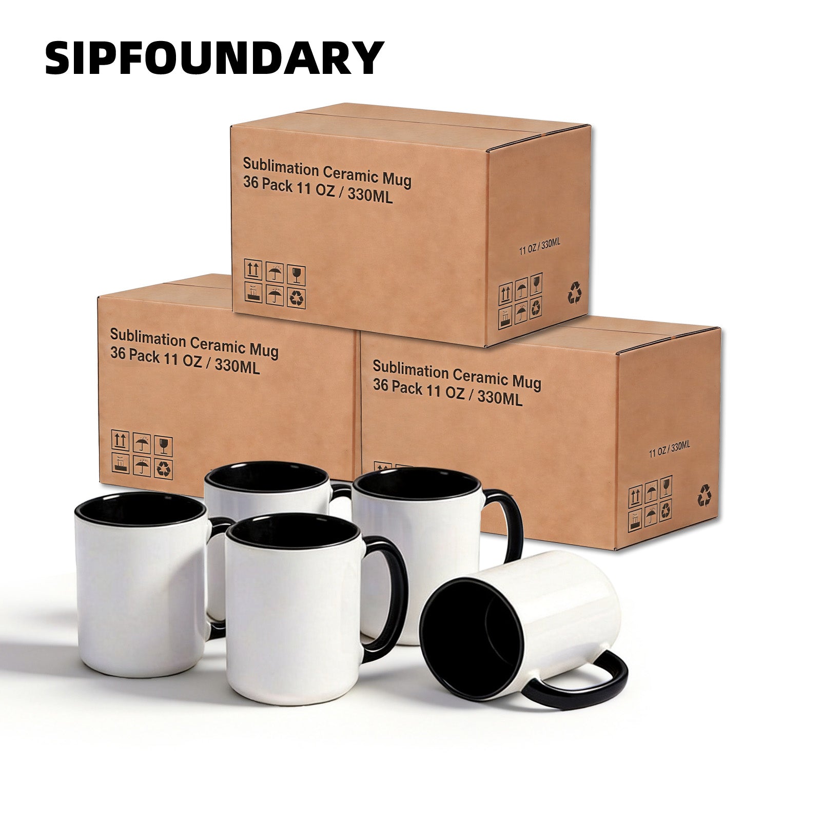 11oz Sublimation Mug — Case of 108 (Pallet)