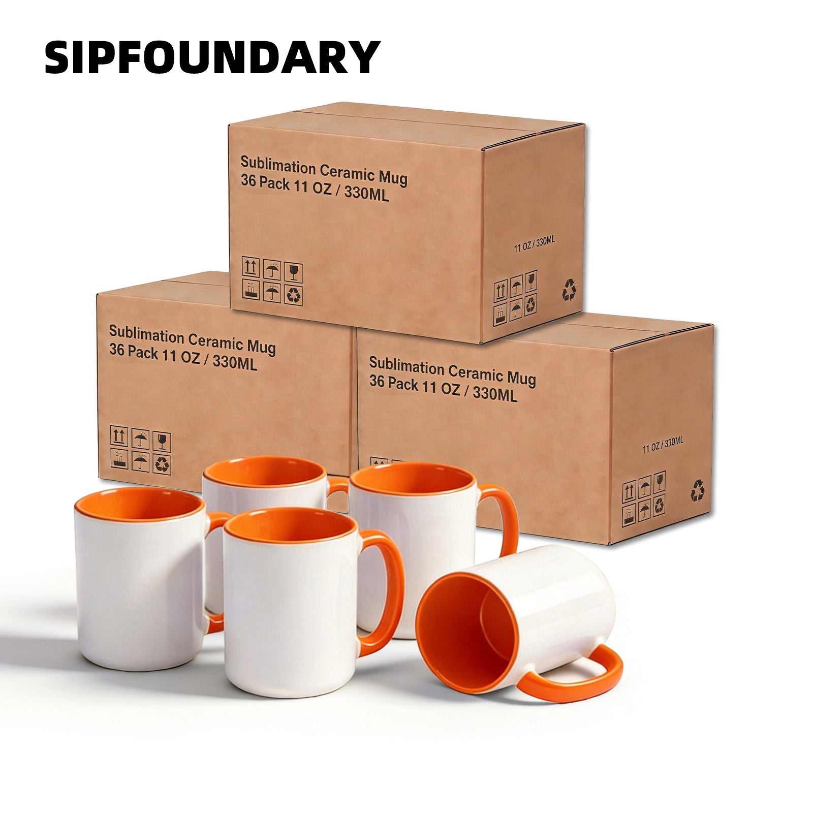 11oz Sublimation Mug — Case of 108 (Pallet)