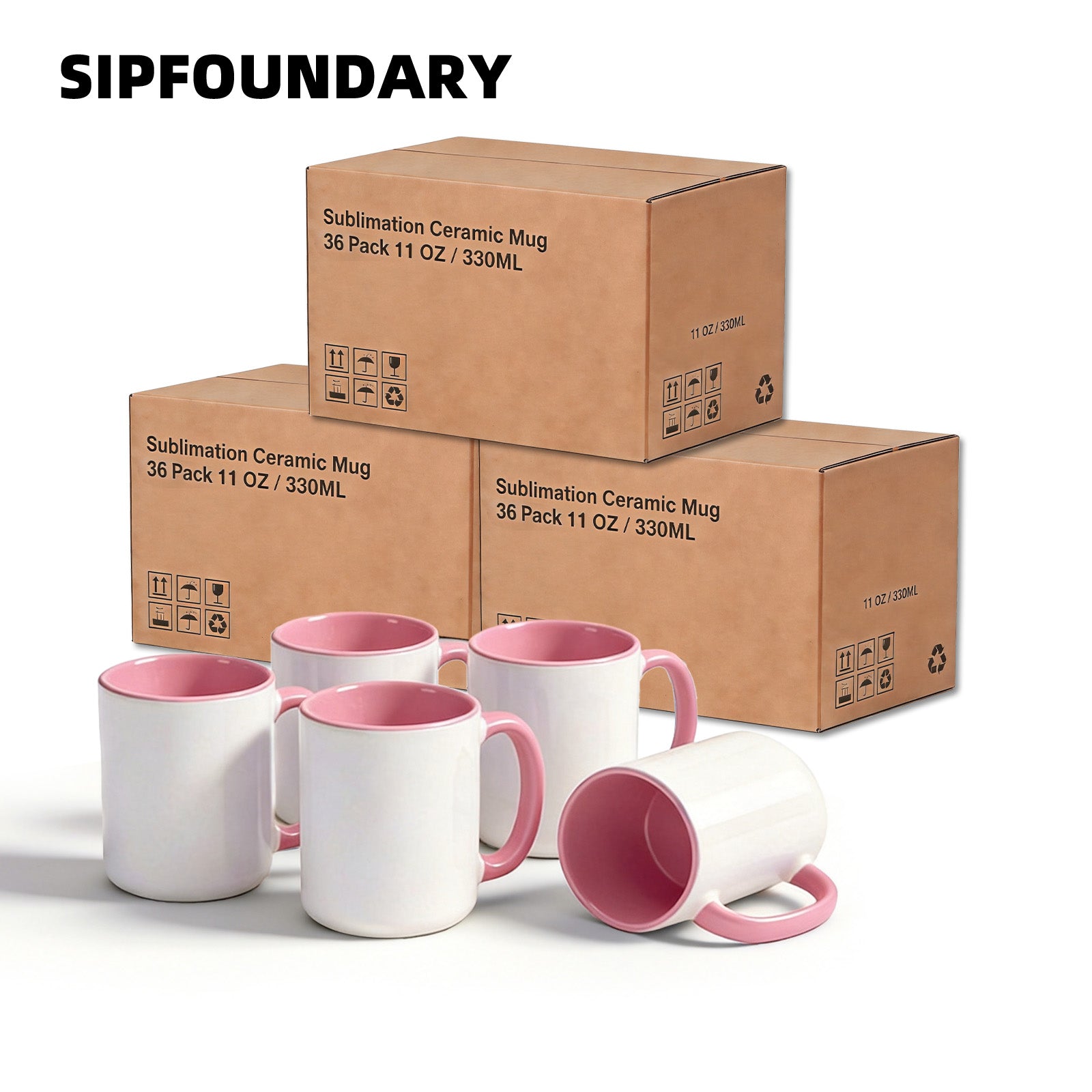11oz Sublimation Mug — Case of 108 (Pallet)