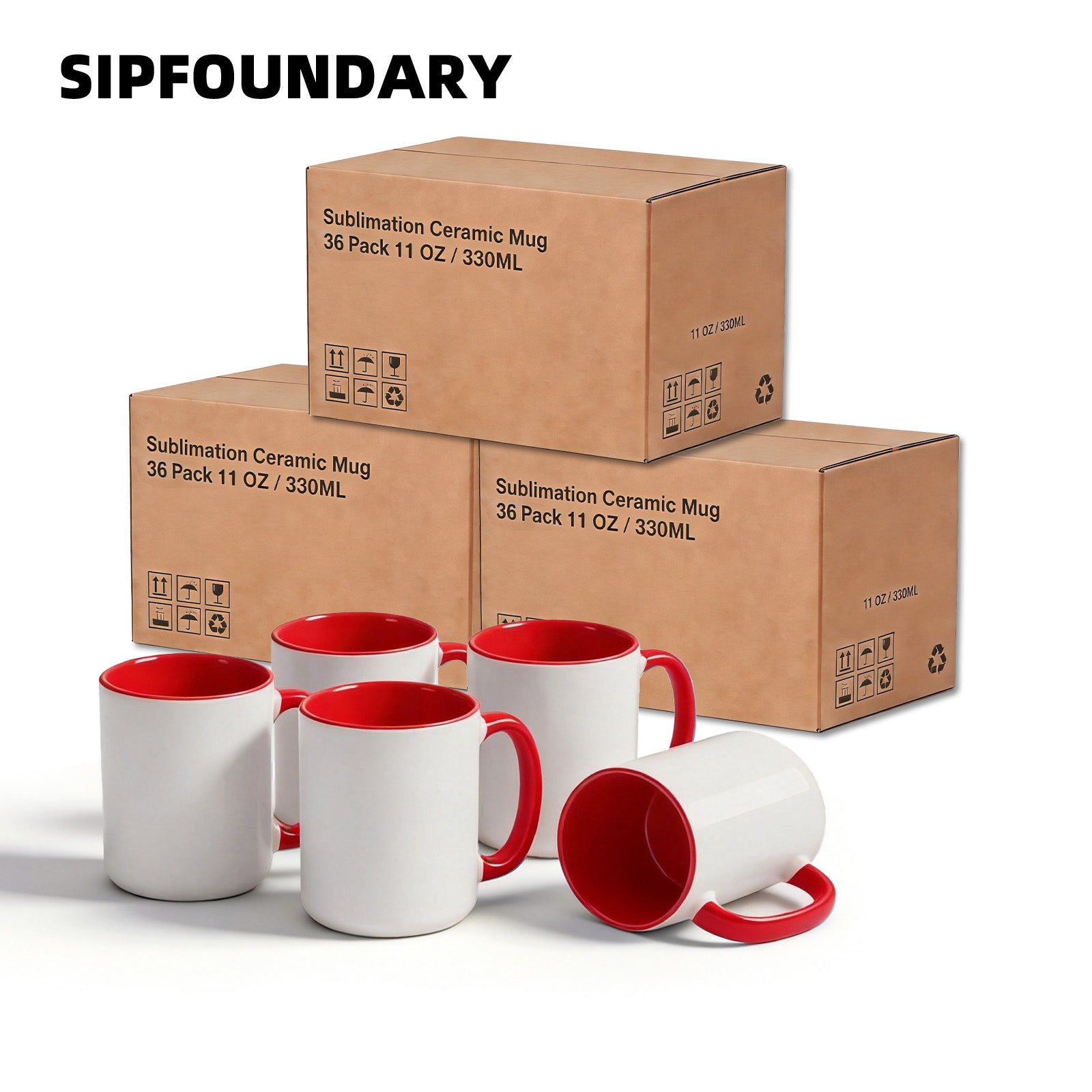 11oz Sublimation Mug — Case of 108 (Pallet)